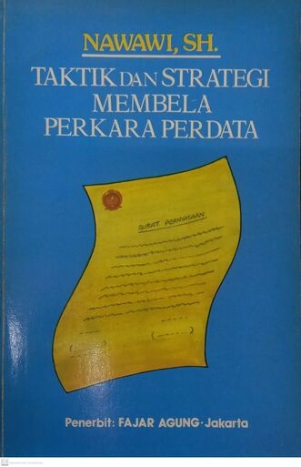 Taktik dan Strategi Membela Perkara Perdata 