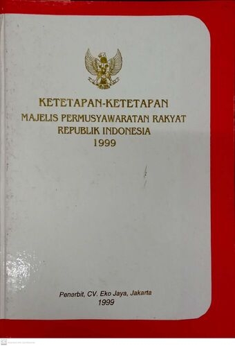 Ketetapan-Ketetapan Majelis Permusyawaratan Rakyat Republik Indonesia 1999
