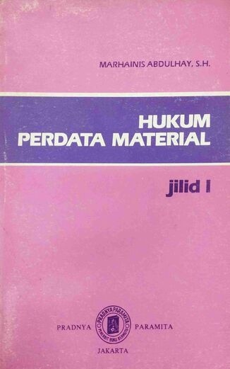 Hukum Perdata Material Jilid I 